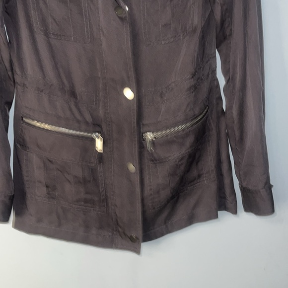 Mint Velvet Womens Grey Soft Utility Jacket Lightweight Size US 8 UK 12 - Picture 3 of 8